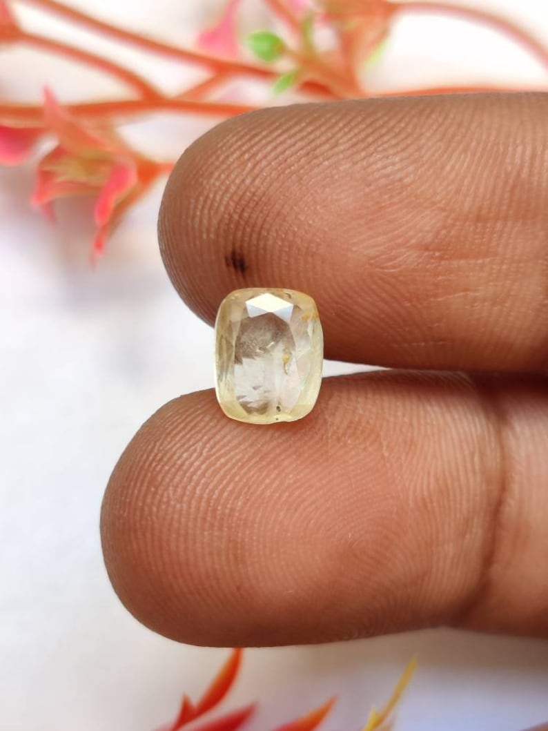5.25  Carat Natural Sapphire Pukhraj Loose Stone