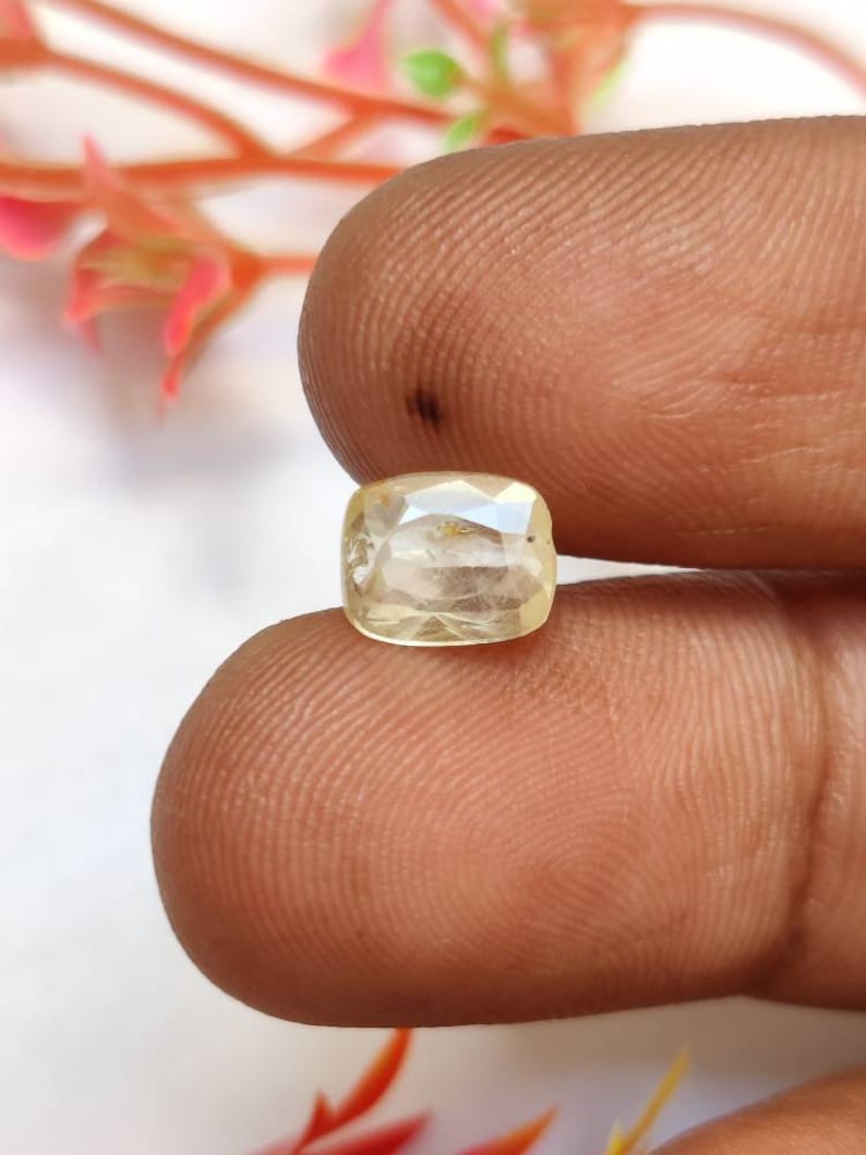 5.25  Carat Natural Sapphire Pukhraj Loose Stone